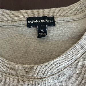 Banana Republic Light Tan Knit Top